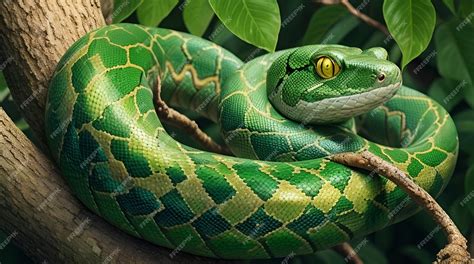  Ever Heard Of An Emerald Tree Boa, This Stunning Reptile With Shimmering Scales That Can Blend Perfectly Into Its Lush Jungle Home?